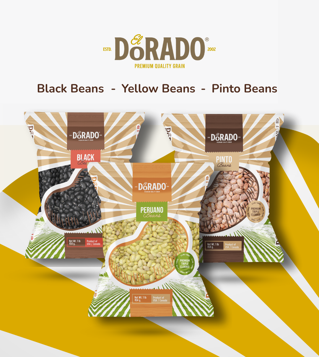 El Dorado – Premium Bean Trio | Yellow, Pinto & Black Beans